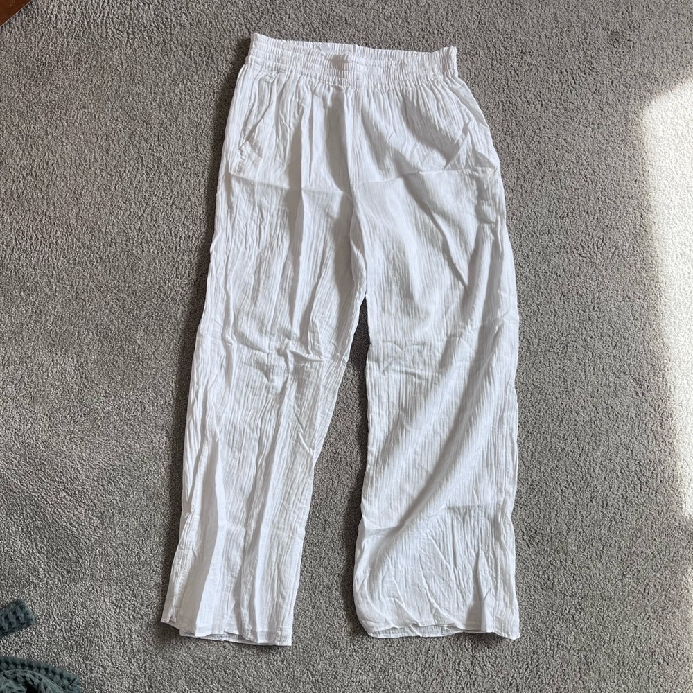 Fabletics white gauze pants - Picture 2 of 7